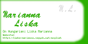 marianna liska business card